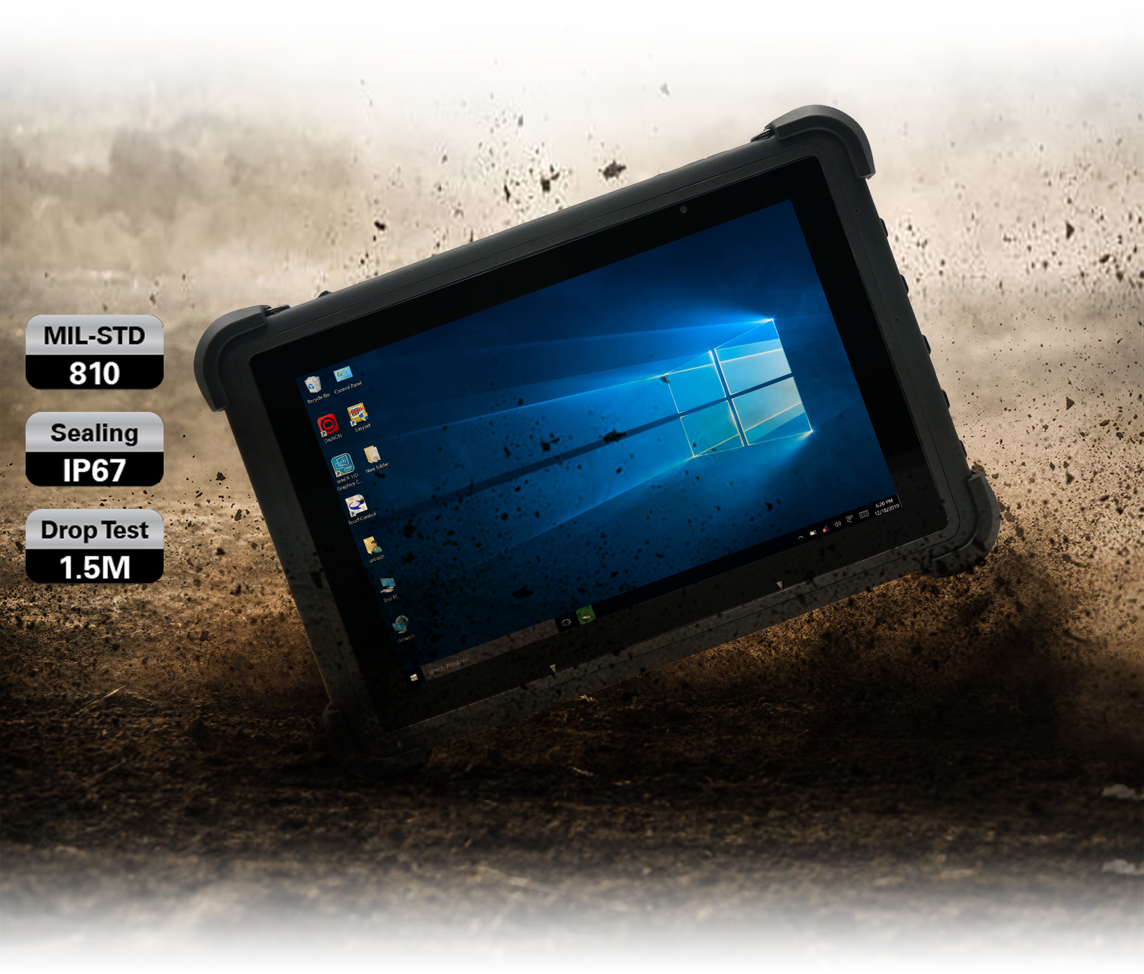 Tablette durcie - Uniq Tablet II - ELCOM - Windows 10 / Windows 11
